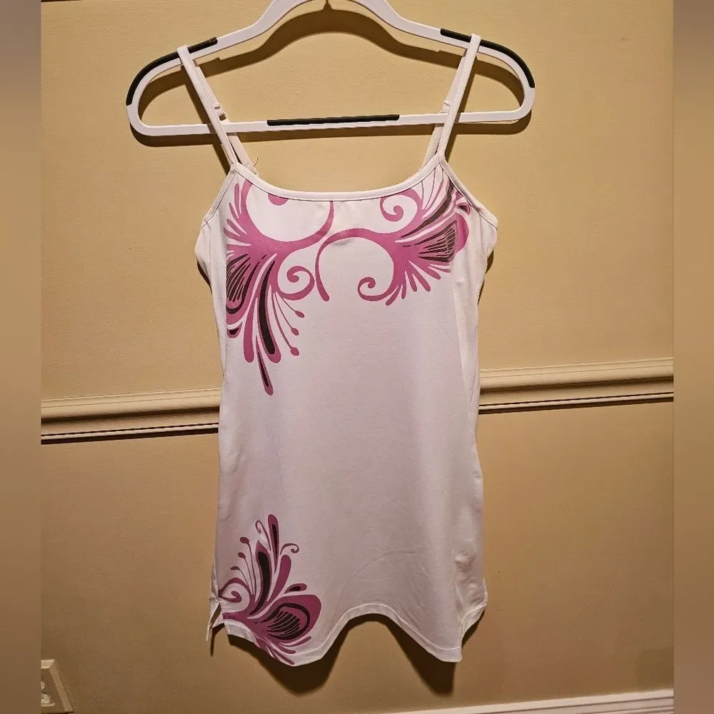 White Athleta Pink Paisley Mini Dress  Medium, Excellent Condition! Super Cute!